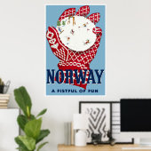 Norwegen, Ski Travel Poster (Heimbüro)
