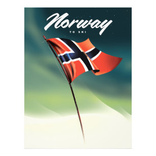 Norwegen-Skiplakat Fotodruck