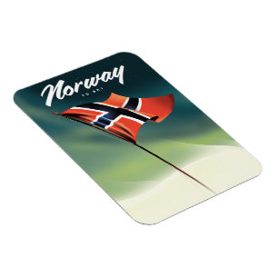 Norwegen-Skiplakat Magnet