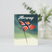 Norwegen-Skiplakat Postkarte (Stehend Vorderseite)