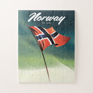 Norwegen Skiposter Puzzle