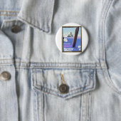 Norwegen Snowboarden Vintages Reiseplakat Button (Beispiel)