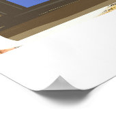 Norwegen Snowboarden Vintages Reiseplakat Poster (Ecke)