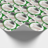 Norwegen Snowman Christmas Wrapping Paper Geschenkpapier (Ecke)