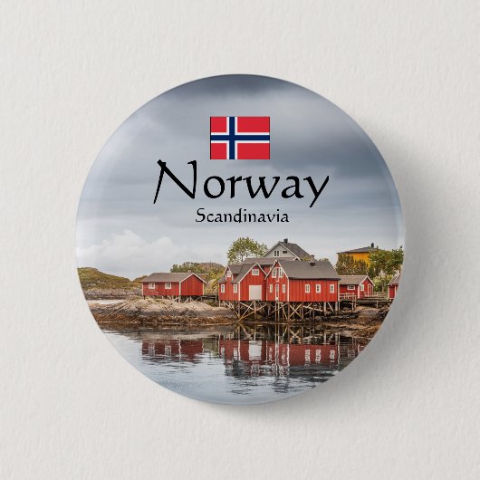 Norwegen Souvenir Button (Vorderseite)