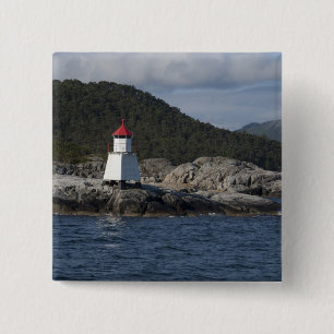 Norwegen, Stavanger. Blick entlang des Lysefjords. Button