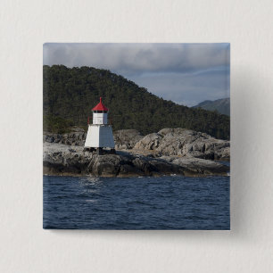 Norwegen, Stavanger. Blick entlang des Lysefjords. Button