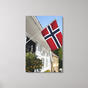 Norwegen, Stavanger. Historische Aussicht auf die  Leinwanddruck