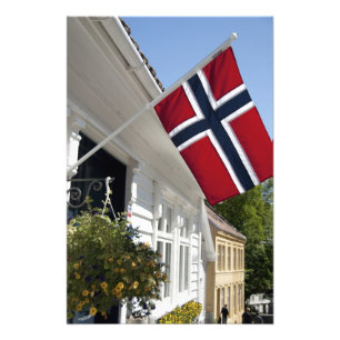 Norwegen, Stavanger. Historische Sicht auf die Inn Fotodruck