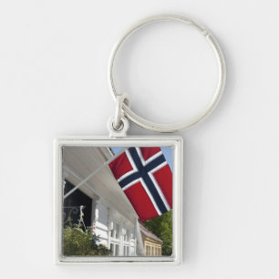 Norwegen, Stavanger. Historische Sicht auf die Inn Schlüsselanhänger