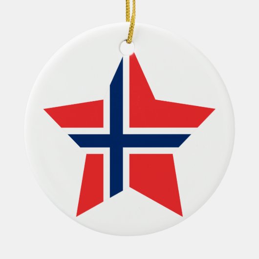 Norwegen-Stern Keramik Ornament (Vorne)