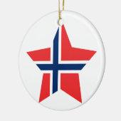 Norwegen-Stern Keramik Ornament (Links)