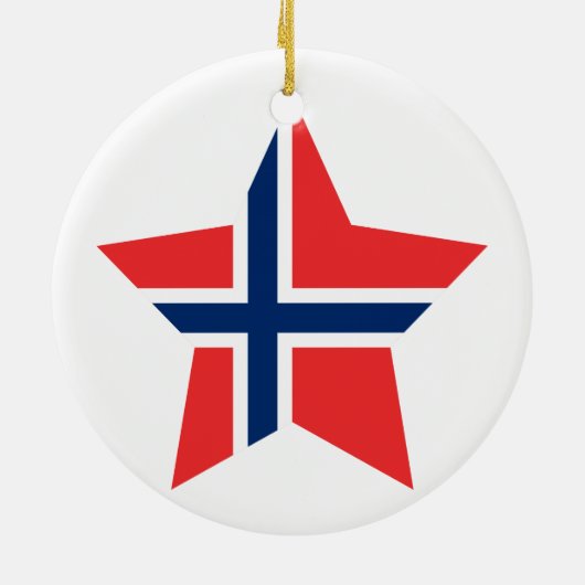 Norwegen-Stern Keramik Ornament (Hinten)