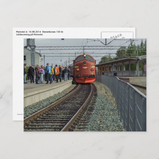 Norwegen: Størenbanen 150 år, Heimdal Postkarte (Vorne/Hinten)