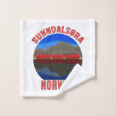Norwegen Sunndalsøra Travel Norwegisch Badhandtuch Set (Waschlappen)