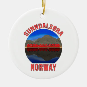 Norwegen Sunndalsøra Travel Norwegisch Keramik Ornament