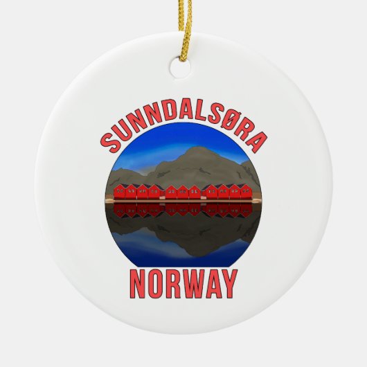 Norwegen Sunndalsøra Travel Norwegisch Keramik Ornament (Vorne)