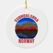 Norwegen Sunndalsøra Travel Norwegisch Keramik Ornament (Hinten)
