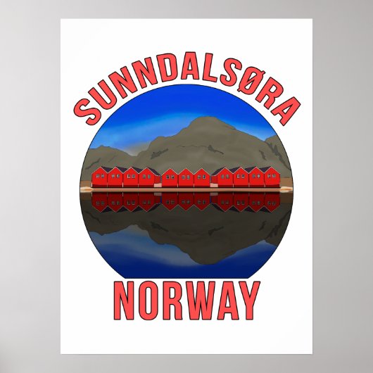Norwegen Sunndalsøra Travel Norwegisch Poster (Vorne)
