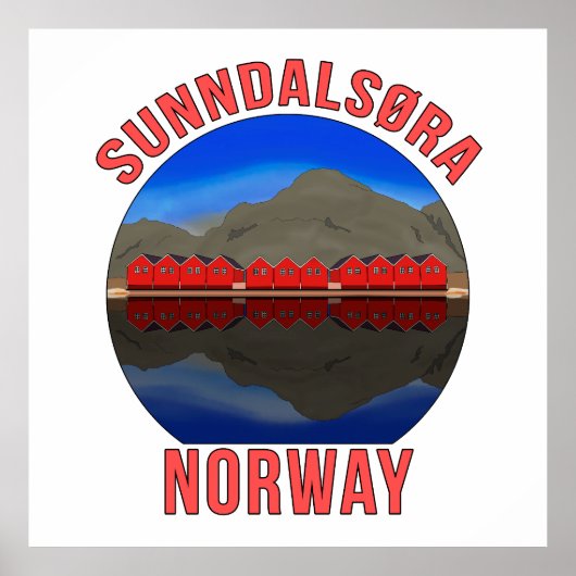 Norwegen Sunndalsøra Travel Norwegisch Poster (Vorne)