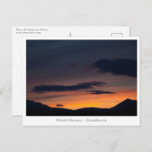 Norwegen Sunset Mountain Postkarte (Vorne/Hinten)