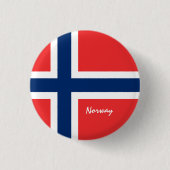 Norwegen-Taste, patriotische norwegische Flagge Button (Vorderseite)