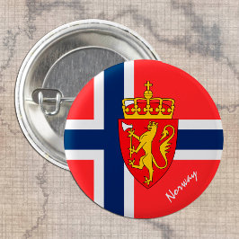 Norwegen-Taste, patriotische Norwegische Flaggenmo Button