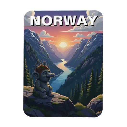 Norwegen Troll Magnet (Vertikal)