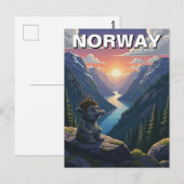 Norwegen Troll Postkarte (Vorne/Hinten)