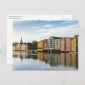 Norwegen Trondheim Houses Postcard Postkarte (Vorne/Hinten)