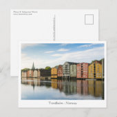 Norwegen Trondheim Houses Postkarte (Vorne/Hinten)