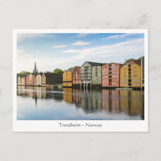 Norwegen Trondheim Houses Postkarte (Vorderseite)