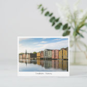 Norwegen Trondheim Houses Postkarte (Stehend Vorderseite)