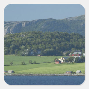 Norwegen, Trondheimsforden, Trondheim. Typisch Quadratischer Aufkleber