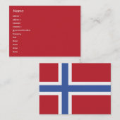 Norwegen - Tschubby Visitenkarte (Vorne/Hinten)