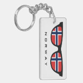 Norwegen überträgt benutzerdefinierte Text- und Fa Schlüsselanhänger (Vorderseite links)