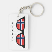 Norwegen überträgt benutzerdefinierte Text- und Fa Schlüsselanhänger (Rückseite)