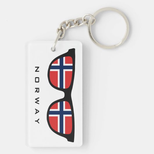 Norwegen überträgt benutzerdefinierte Text- und Fa Schlüsselanhänger (Rückseite)