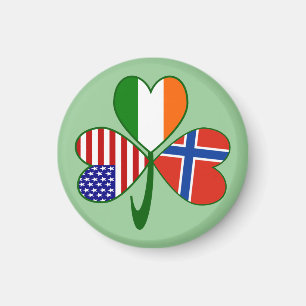 Norwegen und norwegische Flagge Magnet