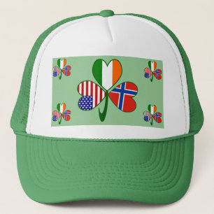 Norwegen und norwegische Flagge Truckerkappe