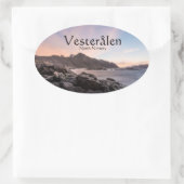 Norwegen Vesteralen Seascape Ovaler Aufkleber (Tasche)