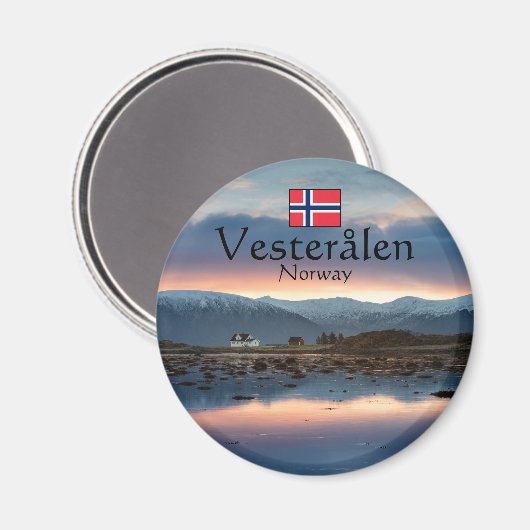 Norwegen Vesteralen Souvenir Magnet (Vorderseite/Rückseite)
