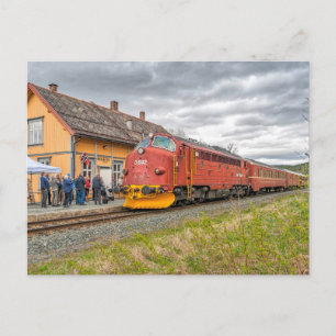 Norwegen: Veteranendiesellokomotive bei Meråker Postkarte