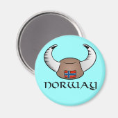 Norwegen Viking Hat Magnet (Vorderseite/Rückseite)