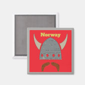 Norwegen, Viking Head Magnet (Vorderseite/Rückseite)