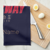 Norwegen: Viking Vintage Flagge und SchiffsSouveni Geschirrtuch (Viertel Falte)