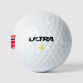 Norwegen: Viking Vintage Flagge und SchiffsSouveni Golfball (Logo)