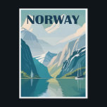 Norwegen Vintage Reise Winter Europa Kreuzfahrt Postkarte<br><div class="desc">Vintag,  Retro,  Reisen,  modern,  Aquarell,  Klassik,  Illustration,  Norwegen,  Winter,  Kreuzfahrt, </div>