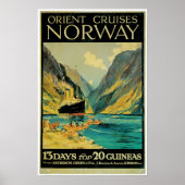 Norwegen - Vintage Schiffswerbung Poster (Vorne)