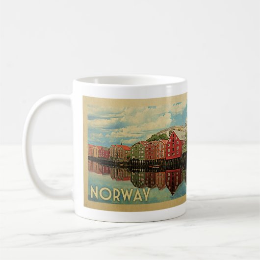 Norwegen Vintage Travel Kaffeetasse (Links)